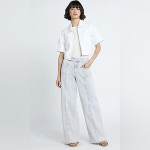 Madden NYC Aria Indigo Over Dye Wide Leg Jeans Size 8/10